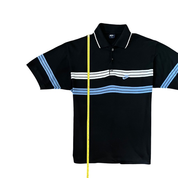Vtg 90s Nike Embroidered Swoosh Color Block Stripe Polo Mesh Collared Shirt XXL - Picture 5 of 8